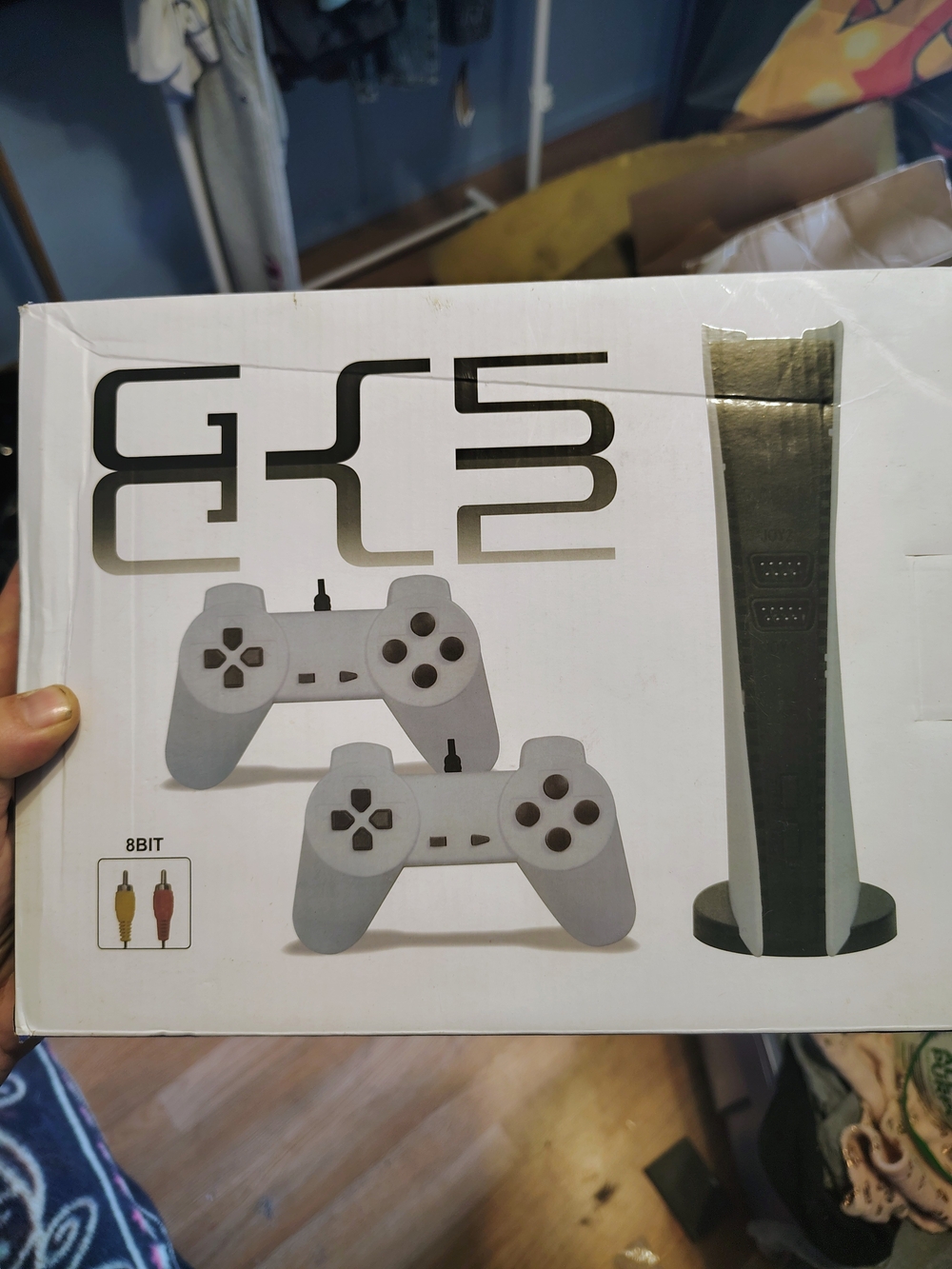 Retro Grey Gaming Console Bundle with Two Wired Controllers